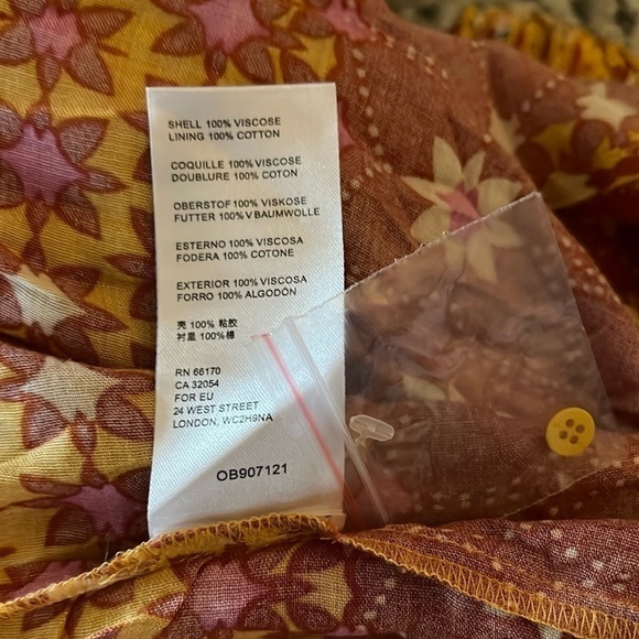 Free People Rare Feeling Dress in Goldenrod Combo Maxi Medium - Picture 10 of 10